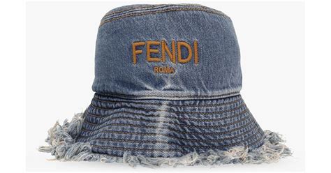 blue fendi bucket hat|Fendi fuzzy bucket hat.